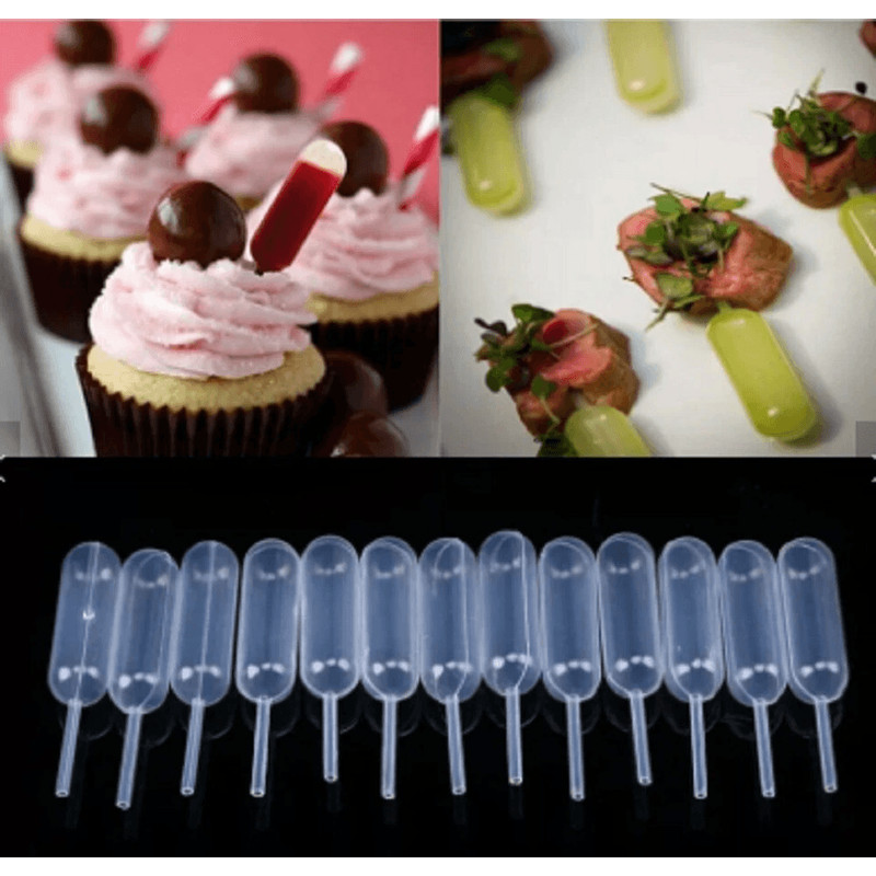 Plastic Squeeze Pipette Droppers Disposable Transfer Tools For Cupcakes Ice Cream Desserts Baking C 2