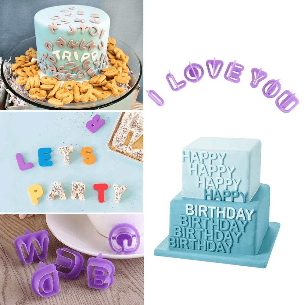 Cake Decorating Alphabet Number Fondant Cutters Icing Mold Mould Kit For Baking Cookie Decorating S 0