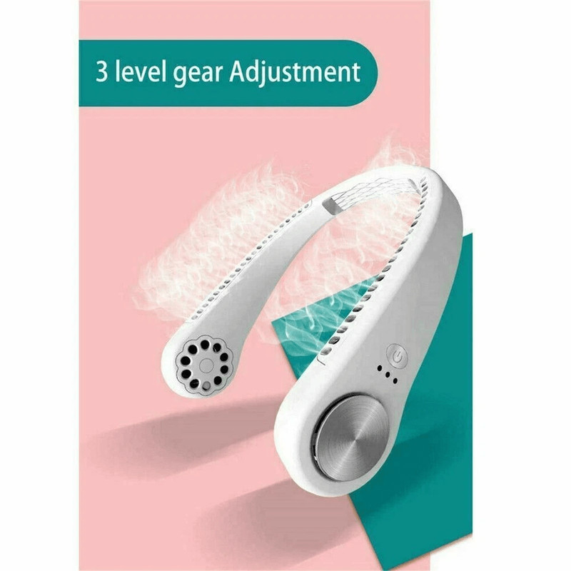 USB Portable Hanging Neck Fan Cooling Air Cooler Mini Electric Air Conditioner For Personal Wearabl 1