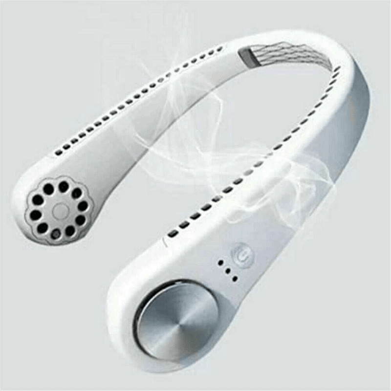 USB Portable Hanging Neck Fan Cooling Air Cooler Mini Electric Air Conditioner For Personal Wearabl 0