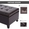 51 Tufted Top Storage Ottoman Bench Large PU Leather Organizer Chair Footstool With Ample Space 2