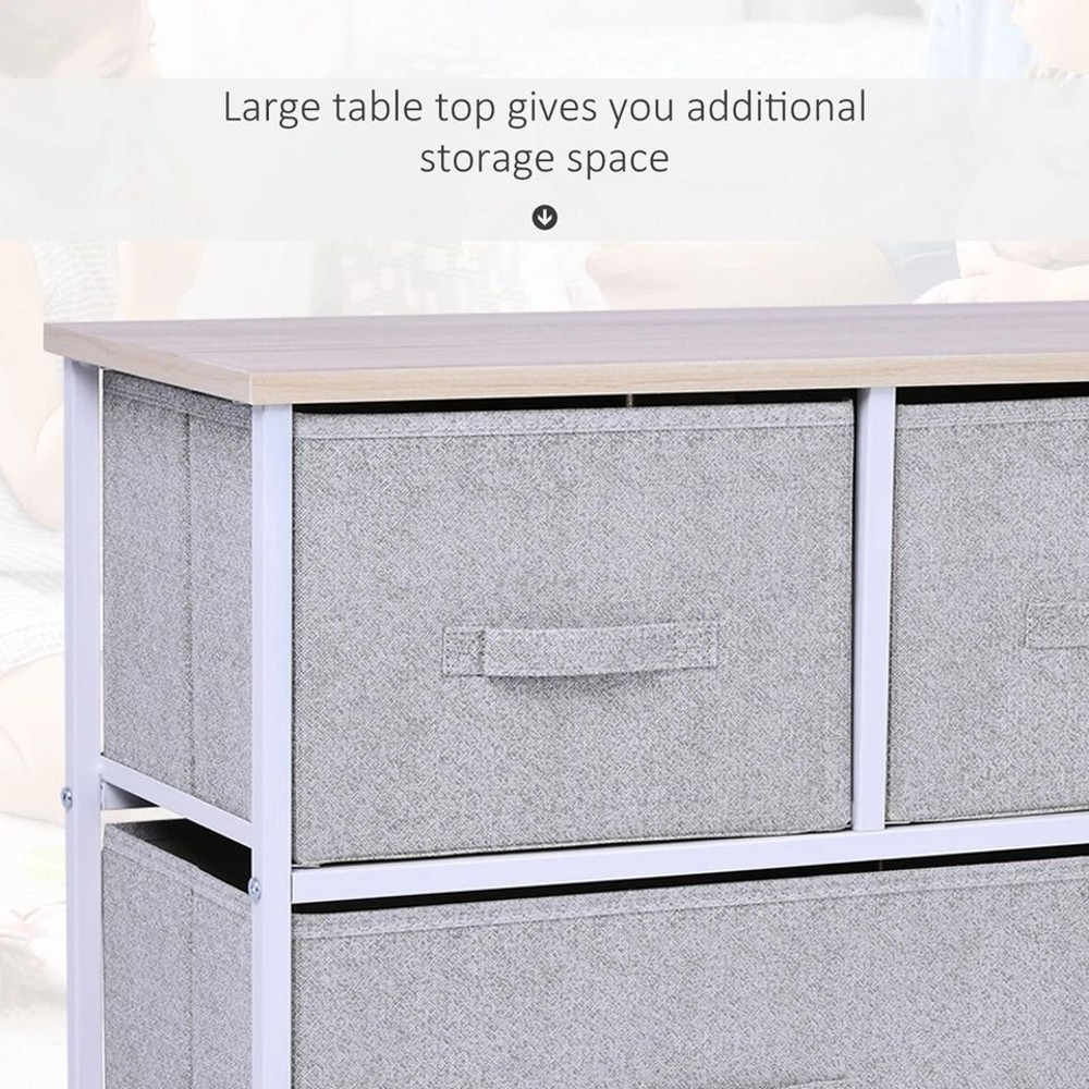 40 Storage Cube Dresser Unit With 5 Fabric Drawer Bins Sleek Shelf Organizer For Home Office 4