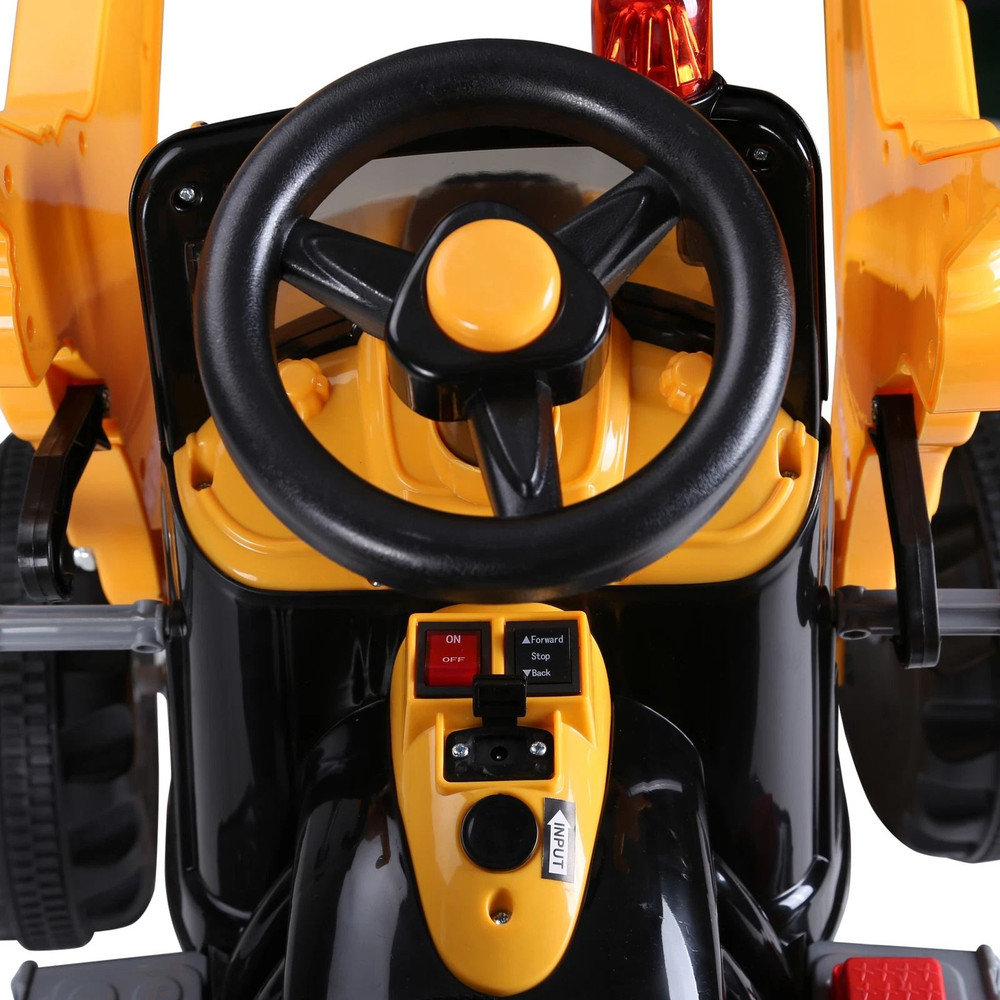 6V BatteryPowered Kids RideOn Car Electric Excavator Digger Toy For Outdoor Play With Movable Scoo 2