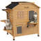 PawHut 2Story Wooden Cat House Waterproof Outdoor Cat Shelter With Openable Roof Balcony TwoTier D 10