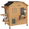 PawHut 2Story Wooden Cat House Waterproof Outdoor Cat Shelter With Openable Roof Balcony TwoTier D 10