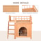 Premium Wooden Pet House For Cats Dogs Weatherproof Outdoor Shelter With Lockable Gate Raised Platf 4