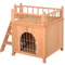 Premium Wooden Pet House For Cats Dogs Weatherproof Outdoor Shelter With Lockable Gate Raised Platf 2