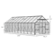 Polycarbonate Walk In Greenhouse Kit W Sliding Door Outsunny Clear Garden Structure UV Protected Pa 2