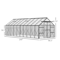 Polycarbonate Walk In Greenhouse Kit W Sliding Door Outsunny Clear Garden Structure UV Protected Pa 2