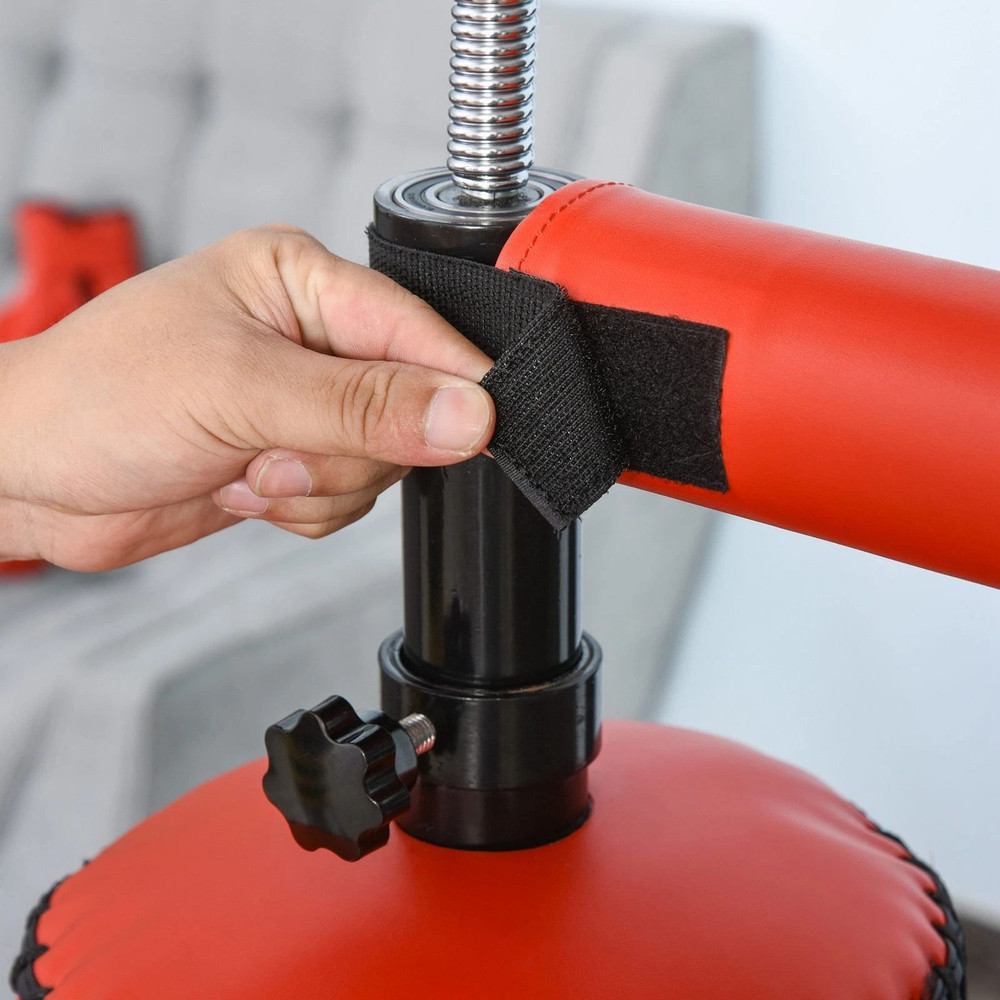 Boxing Punch Bag Stand With Rotating Flexible Arm Adjustable Speed Ball WaterSand Fillable Base F 6