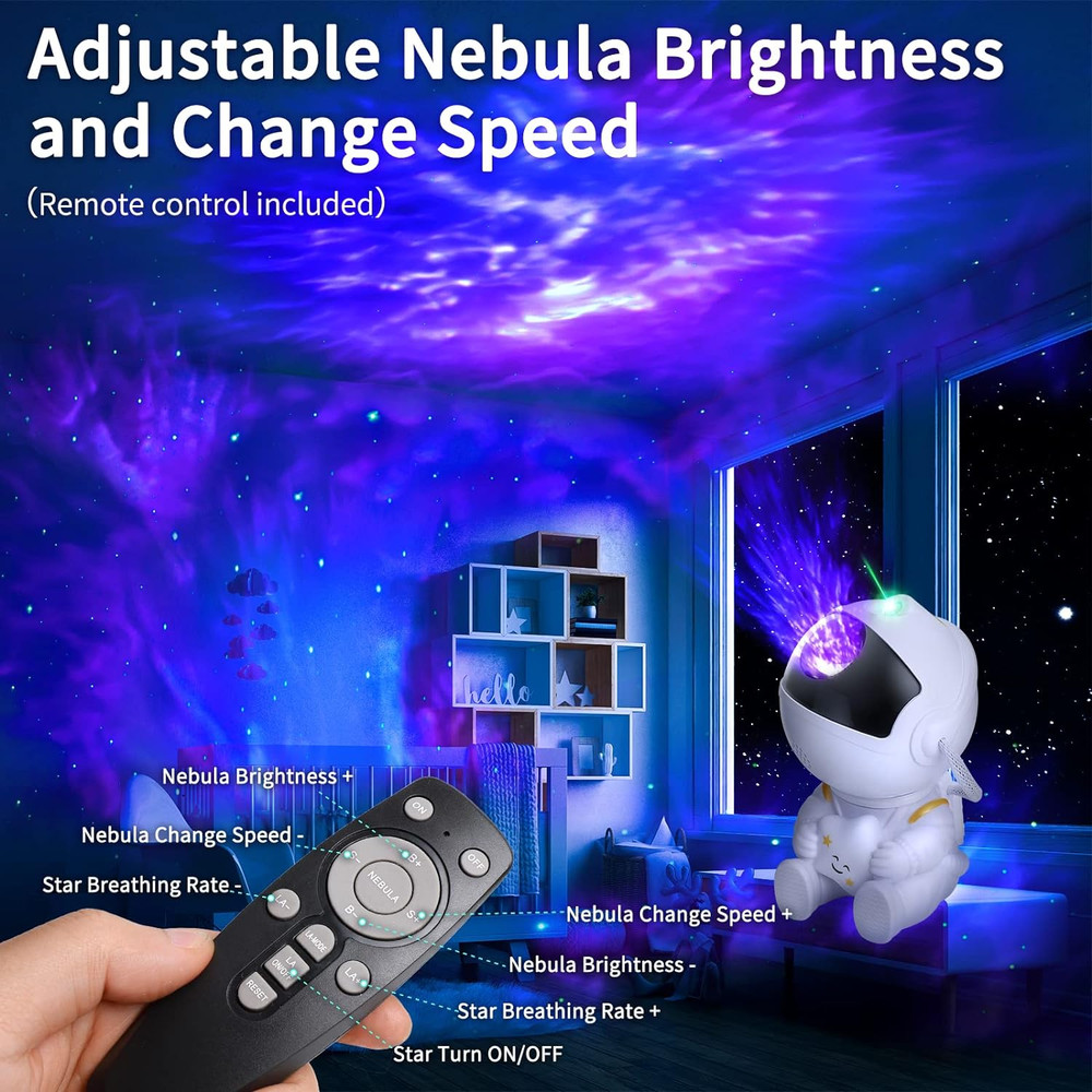 Star Astronaut Projector Light – Galaxy Starry Sky Lamp for Bedroom Decoration, Kids & Adults Gift