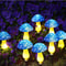 SolarPowered Mushroom Lawn Lamps 8 LED Fairy Lights String For Garden Yard Easter Wedding Decor 2