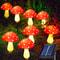SolarPowered Mushroom Lawn Lamps 8 LED Fairy Lights String For Garden Yard Easter Wedding Decor 5