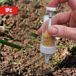 mini manual seeder tool for garden planting, handheld seed dispenser for flower pots & garden beds