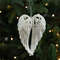 Christmas Tree Hanging Ornaments Snowflake Angel Deer White Pendants Navidad New Year Party Home Xm