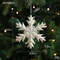Christmas Tree Hanging Ornaments Snowflake Angel Deer White Pendants Navidad New Year Party Home Xm