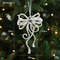 Christmas Tree Hanging Ornaments Snowflake Angel Deer White Pendants Navidad New Year Party Home Xm