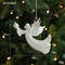 Christmas Tree Hanging Ornaments Snowflake Angel Deer White Pendants Navidad New Year Party Home Xm