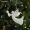 Christmas Tree Hanging Ornaments Snowflake Angel Deer White Pendants Navidad New Year Party Home Xm