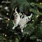 Christmas Tree Hanging Ornaments Snowflake Angel Deer White Pendants Navidad New Year Party Home Xm