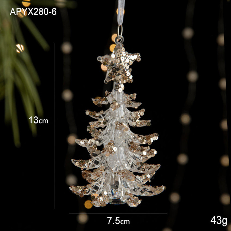 Christmas Tree Hanging Ornaments Snowflake Angel Deer White Pendants Navidad New Year Party Home Xm