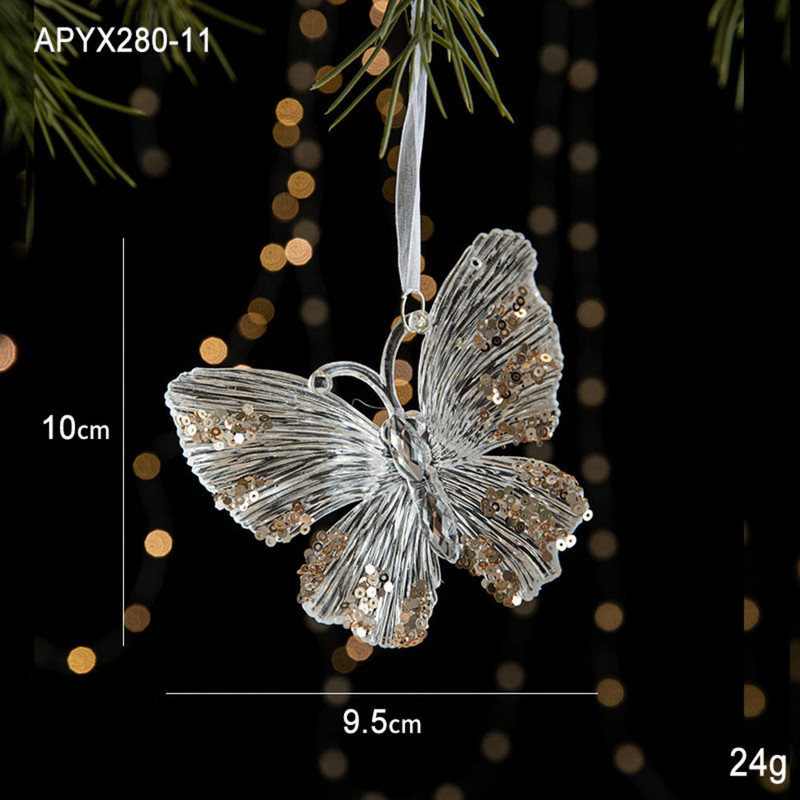 Christmas Tree Hanging Ornaments Snowflake Angel Deer White Pendants Navidad New Year Party Home Xm