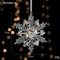 Christmas Tree Hanging Ornaments Snowflake Angel Deer White Pendants Navidad New Year Party Home Xm