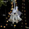 Christmas Tree Hanging Ornaments Snowflake Angel Deer White Pendants Navidad New Year Party Home Xm