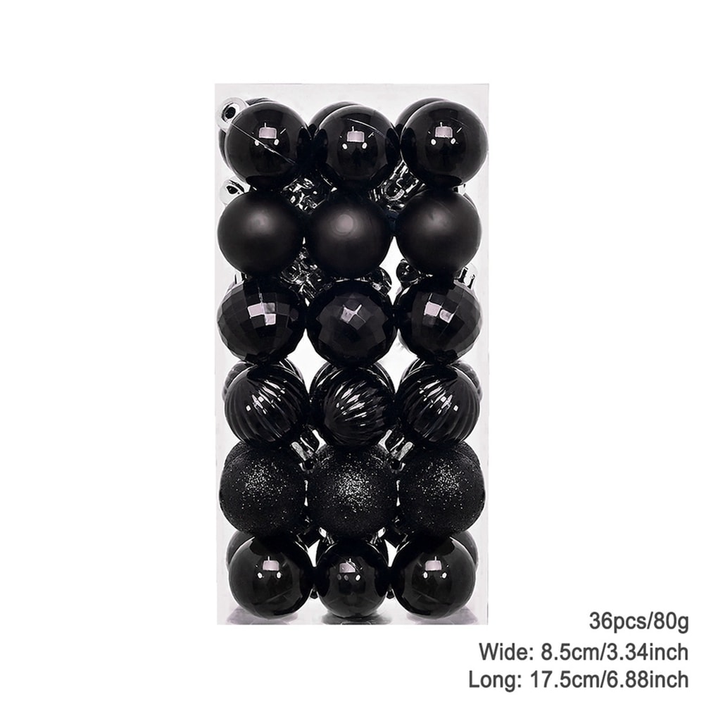 Plating Glossy Decorative Christmas Balls Set Box, Balls Christmas Tree Pendant, Holiday New Year Party Decor