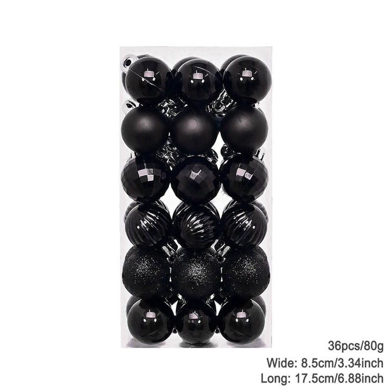 Plating Glossy Decorative Christmas Balls Set Box, Balls Christmas Tree Pendant, Holiday New Year Party Decor