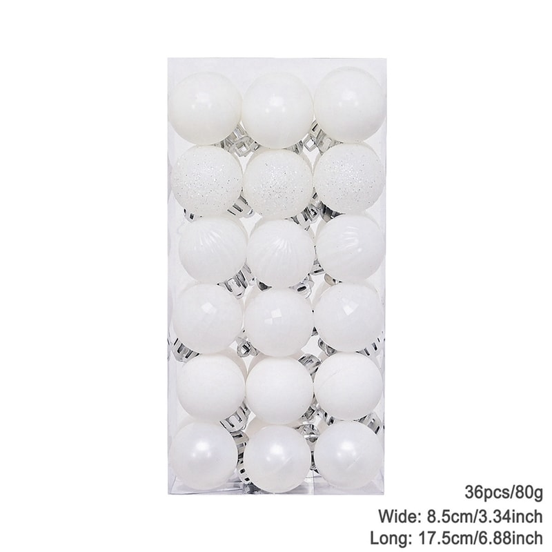 Plating Glossy Decorative Christmas Balls Set Box, Balls Christmas Tree Pendant, Holiday New Year Party Decor