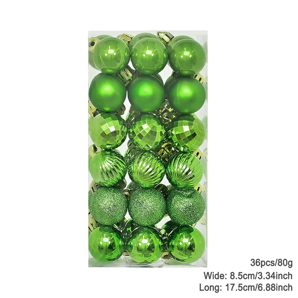 Plating Glossy Decorative Christmas Balls Set Box, Balls Christmas Tree Pendant, Holiday New Year Party Decor