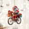 Hanging Cartoon Santa Acrylic Winter Decorative Christmas Tree Pendants Claus Bicycle Gifts Christm 0