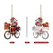 Hanging Cartoon Santa Acrylic Winter Decorative Christmas Tree Pendants Claus Bicycle Gifts Christm 3