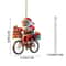 Hanging Cartoon Santa Acrylic Winter Decorative Christmas Tree Pendants Claus Bicycle Gifts Christm 4