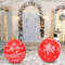 Red Merry Christmas Inflatable Ball Giant Christmas Inflatable Ball Decorations With Snowflakes 1