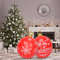 Red Merry Christmas Inflatable Ball Giant Christmas Inflatable Ball Decorations With Snowflakes 6