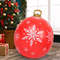 Red Merry Christmas Inflatable Ball Giant Christmas Inflatable Ball Decorations With Snowflakes 7