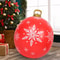Red Merry Christmas Inflatable Ball Giant Christmas Inflatable Ball Decorations With Snowflakes 7
