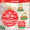 Red Merry Christmas Inflatable Ball Giant Christmas Inflatable Ball Decorations With Snowflakes 4