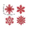 Christmas Venue Decoration, Pink Glitter Plastic Snowflake, Winter Party Supplies, Ornaments for Home, Tree Pendant