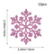Christmas Venue Decoration, Pink Glitter Plastic Snowflake, Winter Party Supplies, Ornaments for Home, Tree Pendant
