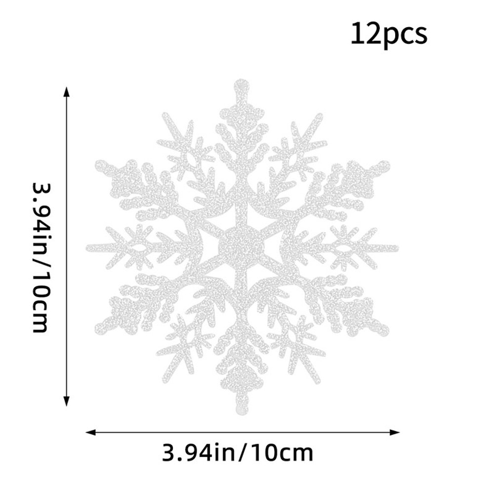 Christmas Venue Decoration, Pink Glitter Plastic Snowflake, Winter Party Supplies, Ornaments for Home, Tree Pendant