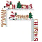 Santa Claus Door Sign Decor, DIY Wooden Door Frame Ornament, Christmas Door Corner Frame Decoration, For Xmas Home Party
