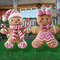 Outdoor Christmas Yard Stakes, 3D Metal Decorations, Boy and Girl Figure, Holiday Lawn Pathway, Winter Xmas Ornaments