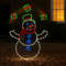 LED Snowman Ornament Animated Christmas Glitter Light Holiday Party Decoration Winter Garden Yard O 0