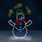 LED Snowman Ornament Animated Christmas Glitter Light Holiday Party Decoration Winter Garden Yard O 5