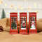 Santa Claus Snowman Gifts Christmas Phone Booth Lights Window Scene Ornament Xmas Party Home Christ 2