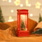 Santa Claus Snowman Gifts Christmas Phone Booth Lights Window Scene Ornament Xmas Party Home Christ 5