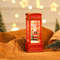 Santa Claus Snowman Gifts Christmas Phone Booth Lights Window Scene Ornament Xmas Party Home Christ 7